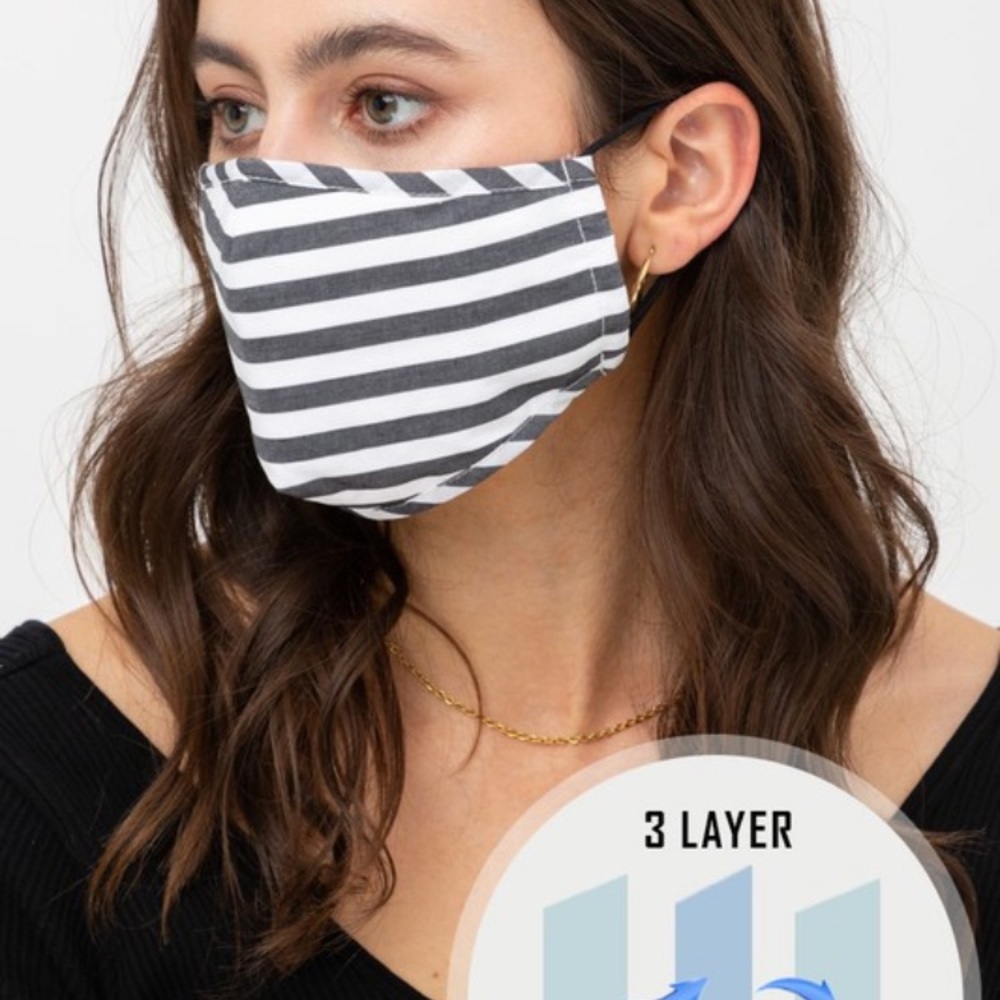 (6pc) 2 Cotton Washable Adjustable Mask w/4 Filters
